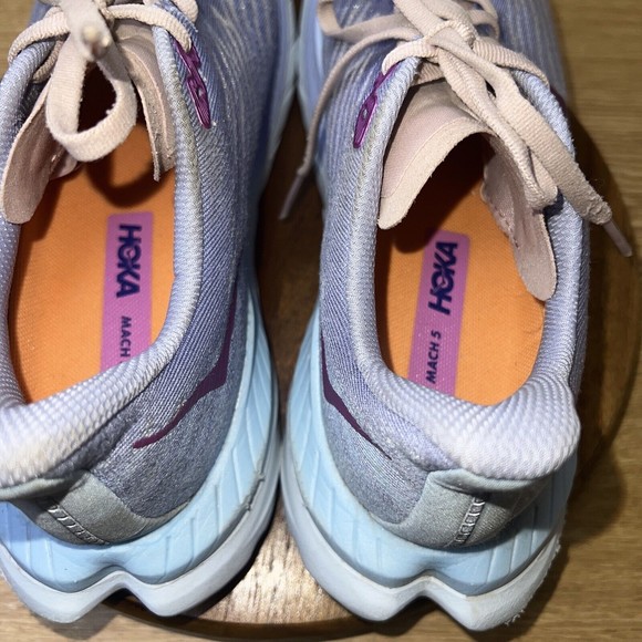 HOKA Sneakers Womens 9.5 Mach 5 Purple Pink Low Top - Picture 7 of 16